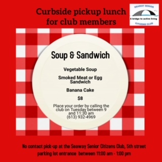 Menu for 2021-12-14 Curbside Lunch
